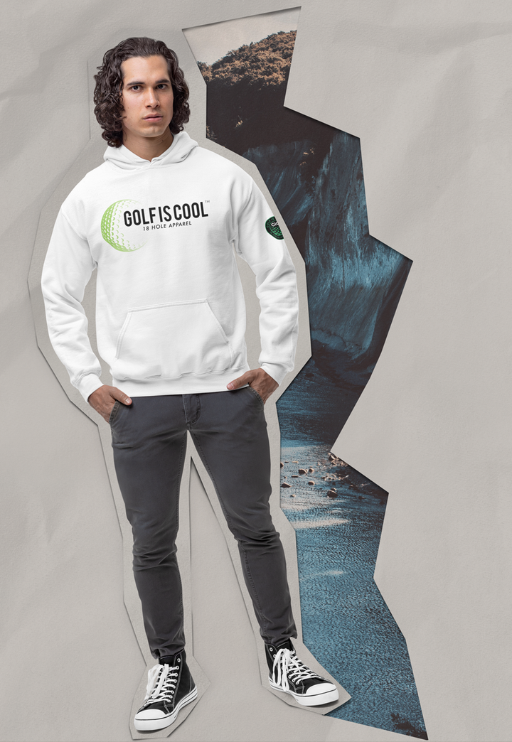 Golf is Cool White/Black Logo Hoodie