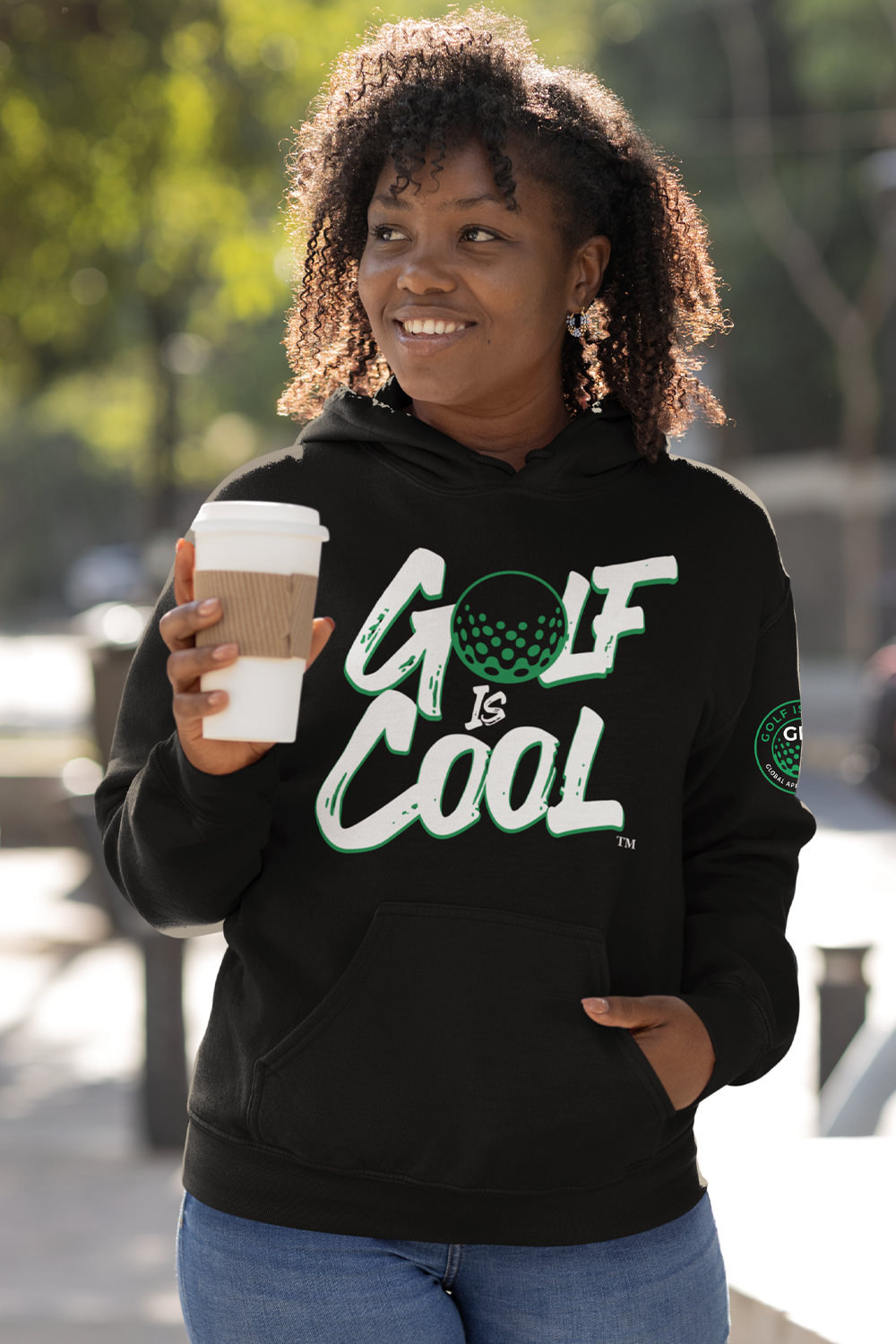 Golf is Cool Black/White Logo Hoodie
