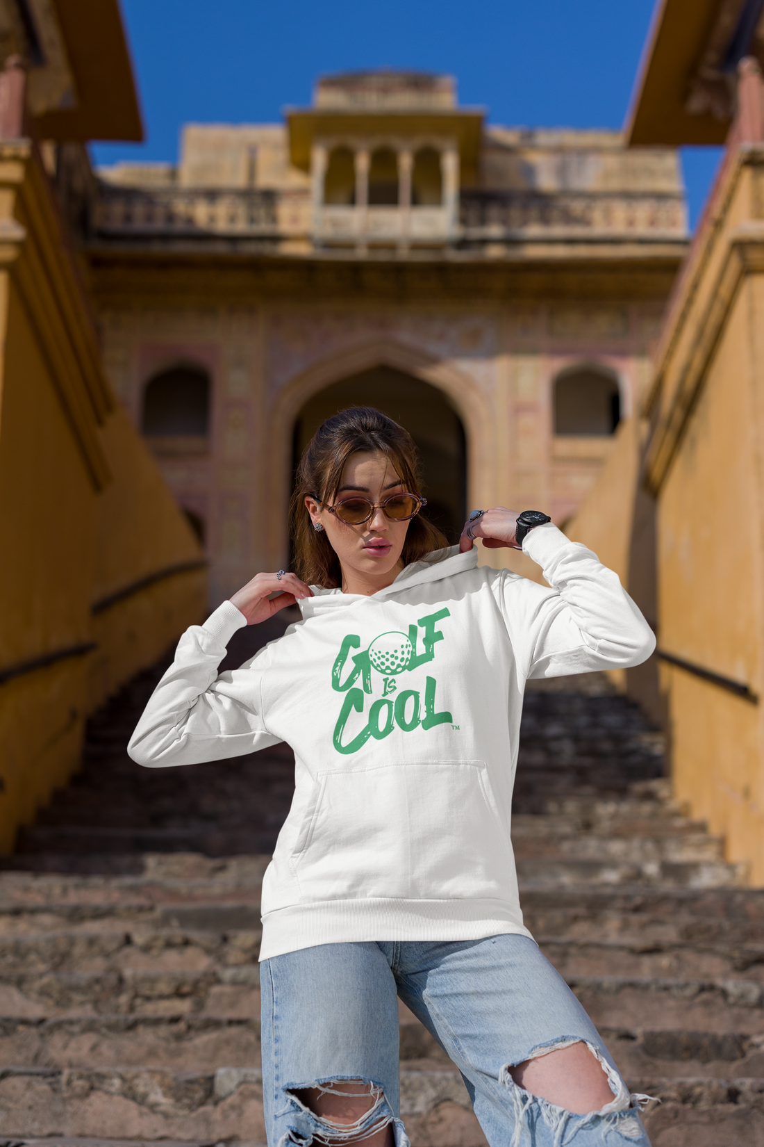 Golf is Cool Black/White Logo Hoodie