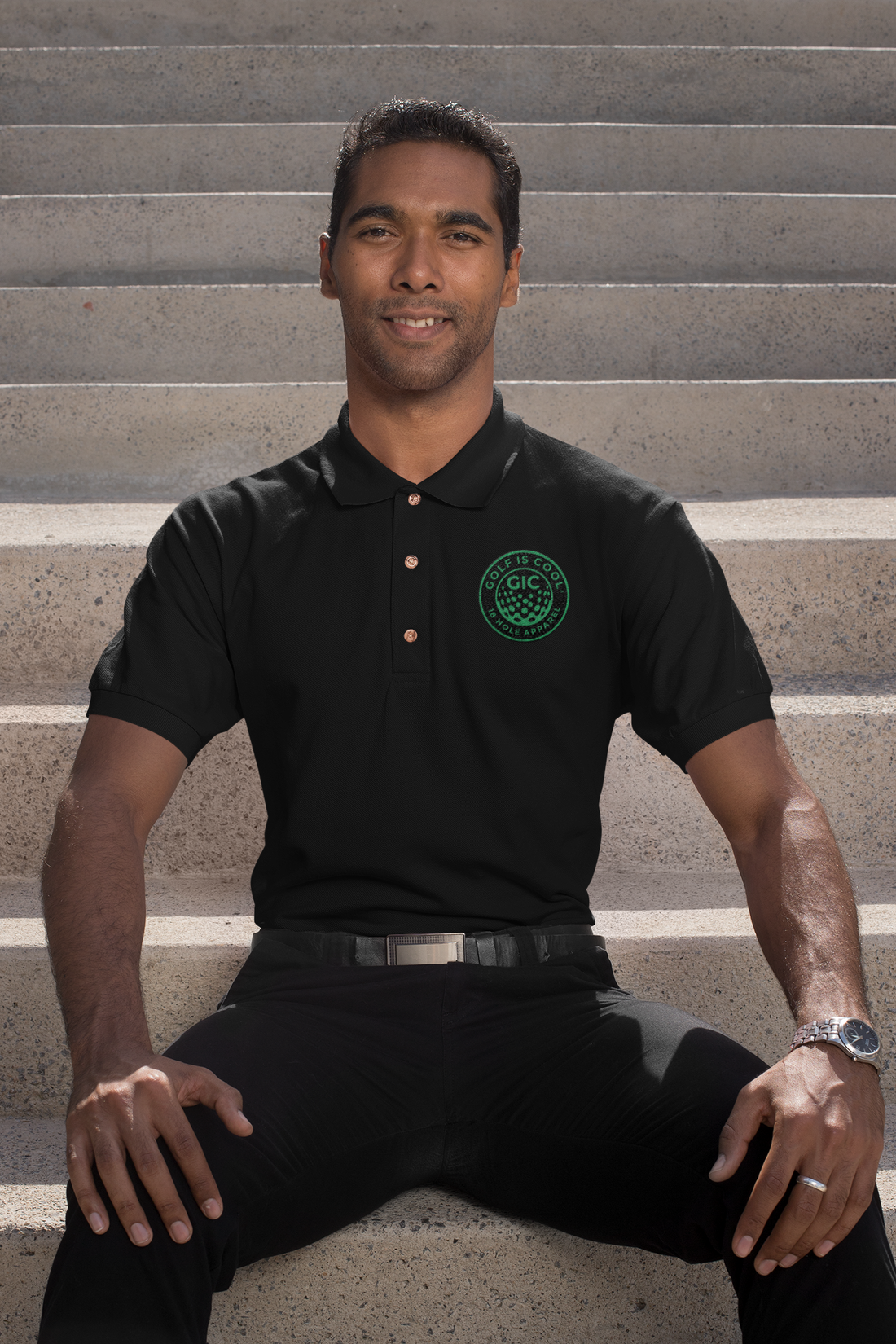 Golf is Cool 18 Hole Apparel White Polo