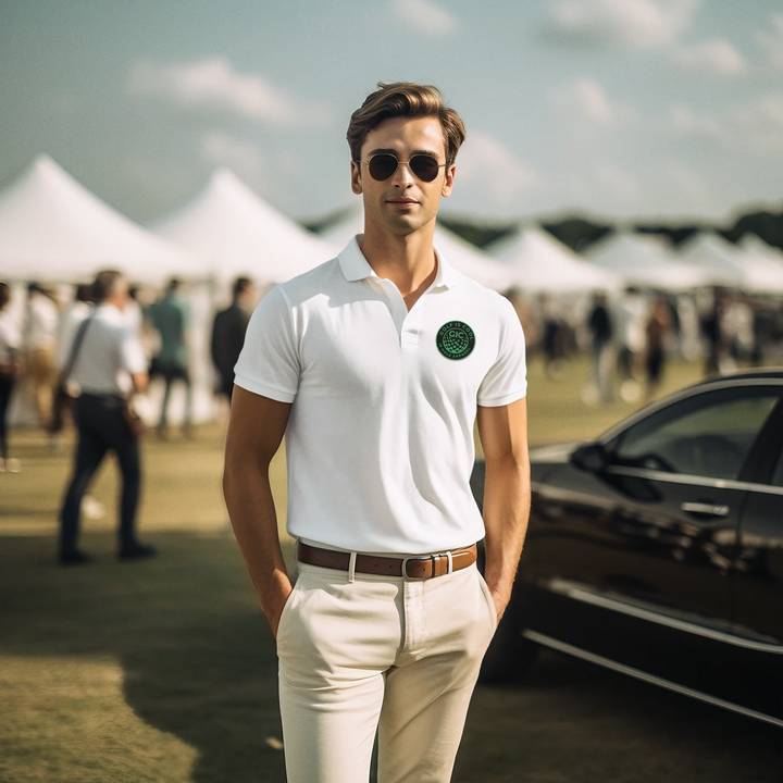 Golf is Cool 18 Hole Apparel White Polo