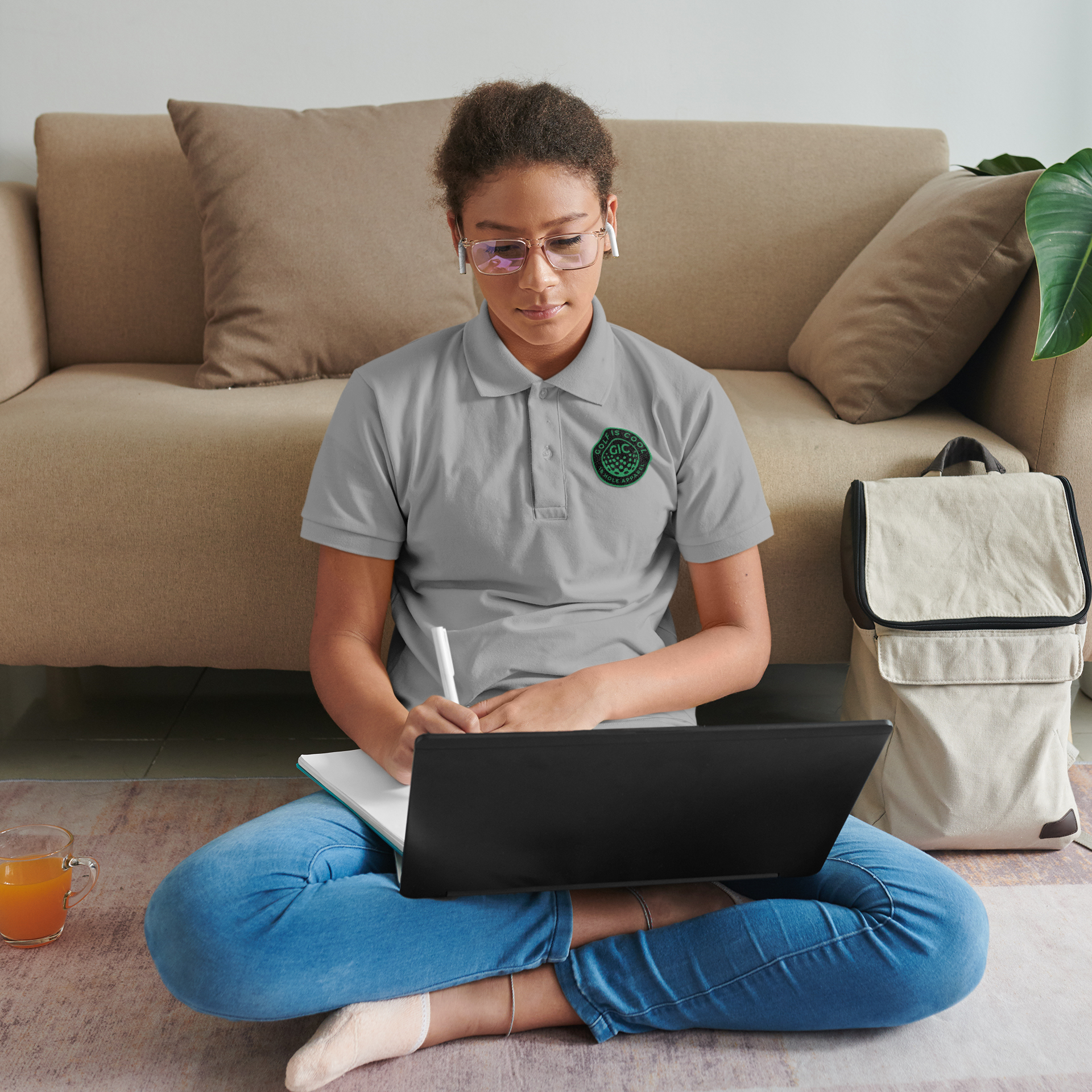 Golf is Cool 18 Hole Apparel White Polo