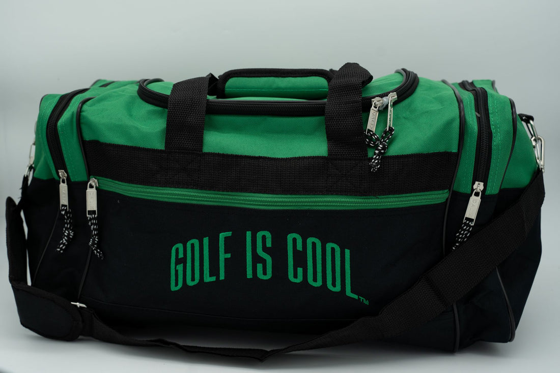 Golf is Cool Green and Black Gym Bag