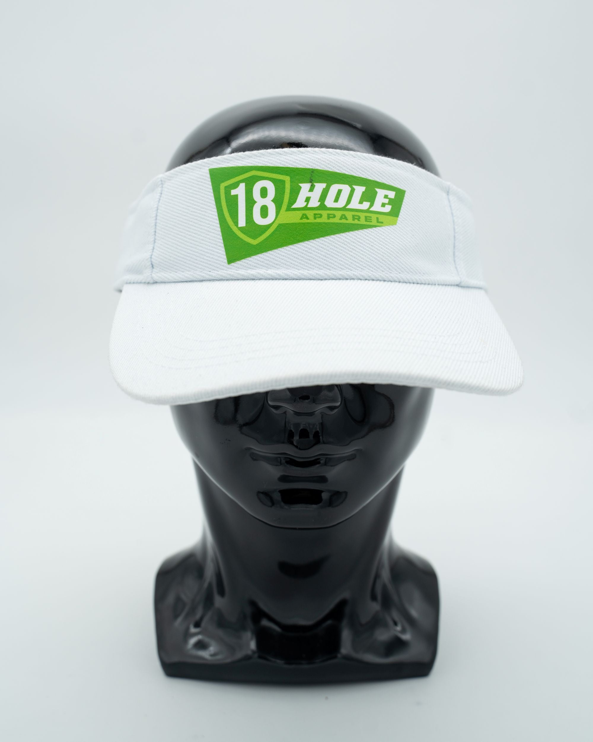 18 Hole Apparel White Visor