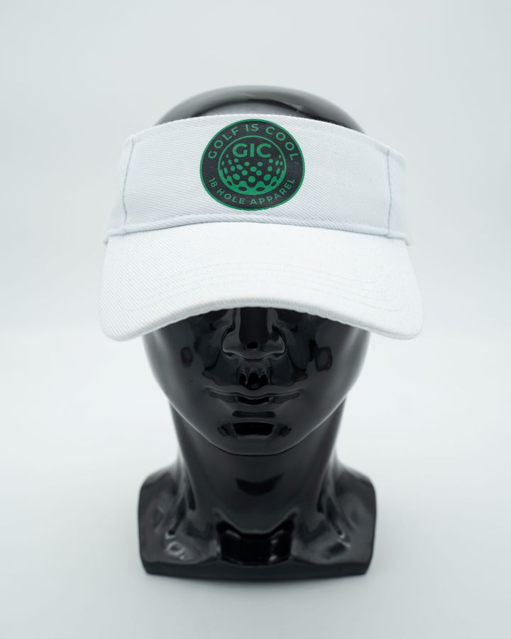 Golf Is Cool White/Green Color Visor