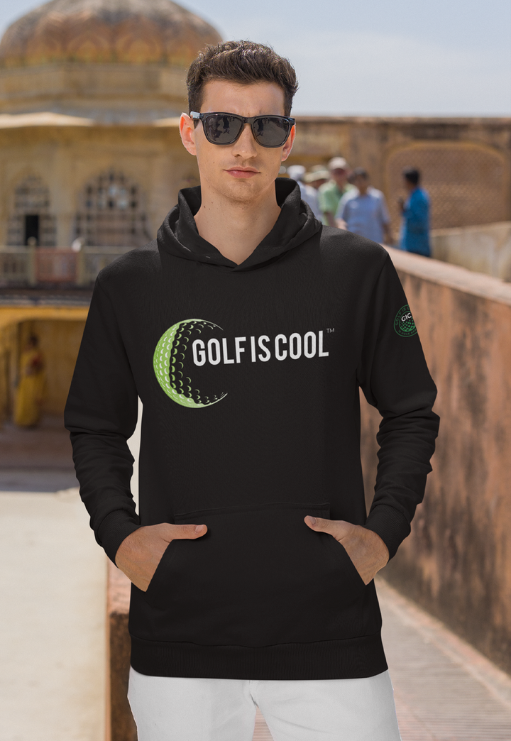 Golf is Cool Black/White Logo V2 Hoodie