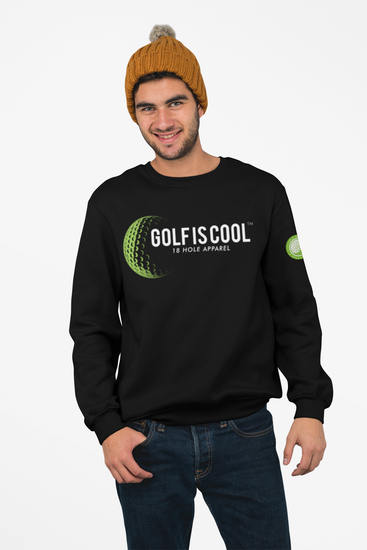 Golf is Cool Black/White Logo V2 Crewneck