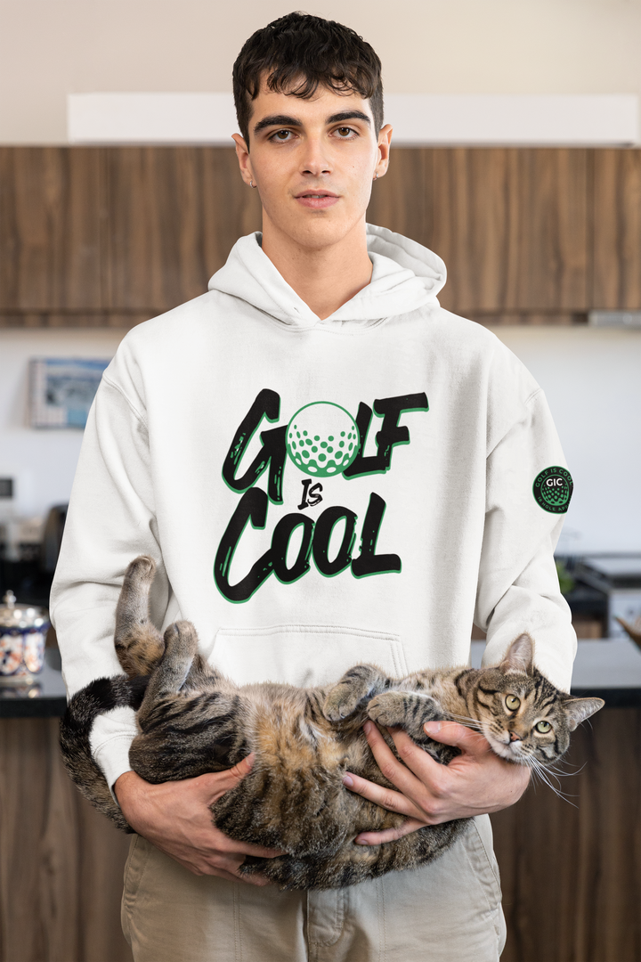 Golf is Cool White/Black Logo V2 Hoodie
