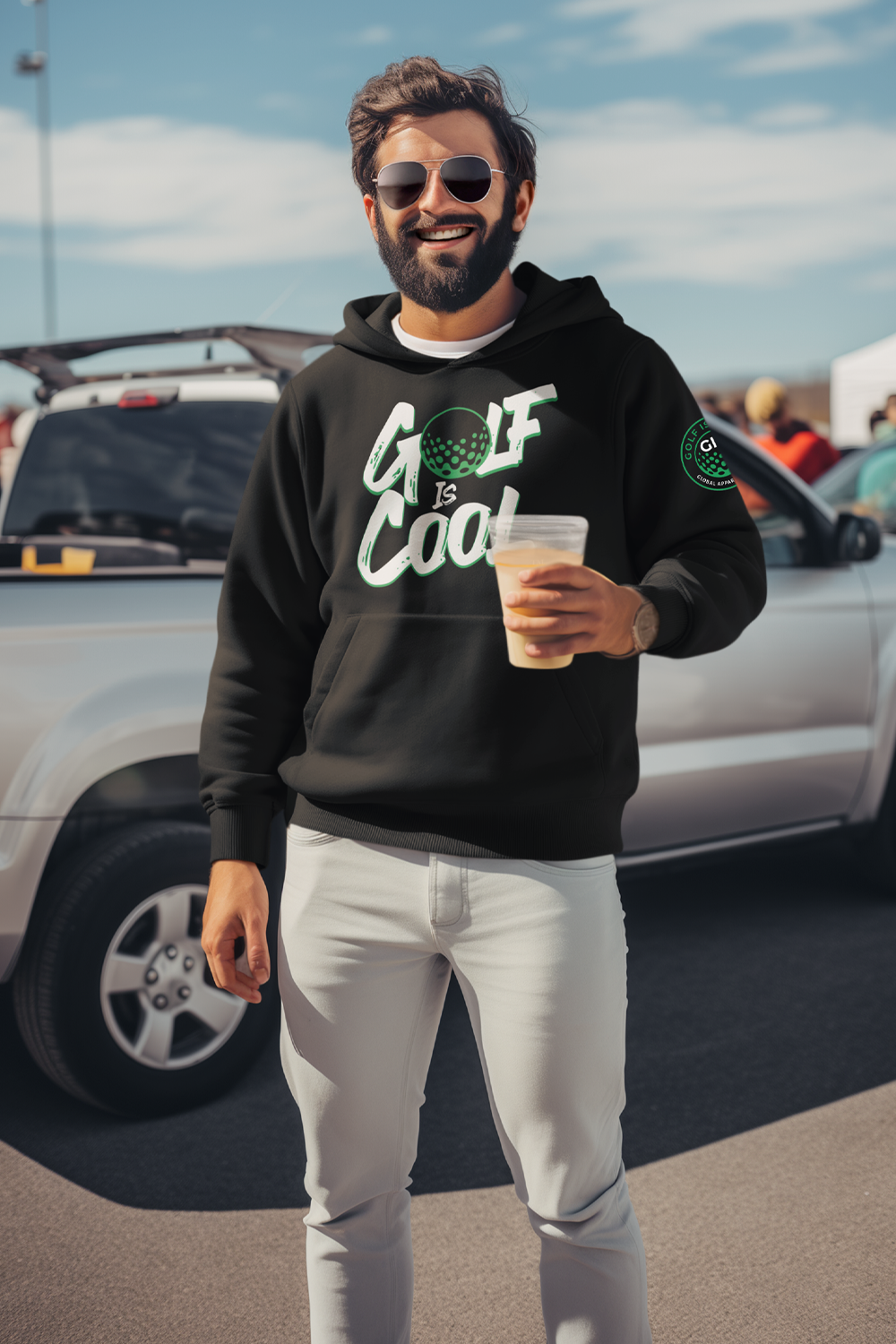 Golf is Cool Black/White Logo Hoodie