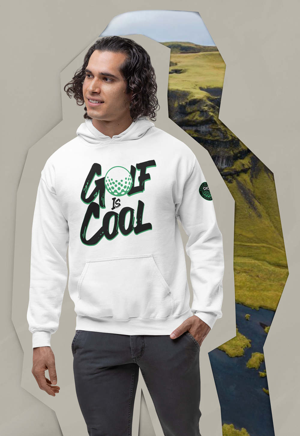 Golf is Cool Black/White Logo Hoodie