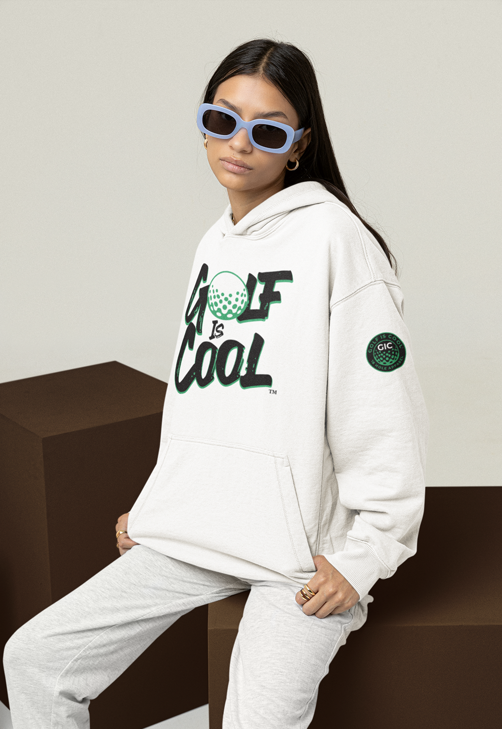 Golf is Cool Black/White Logo Hoodie